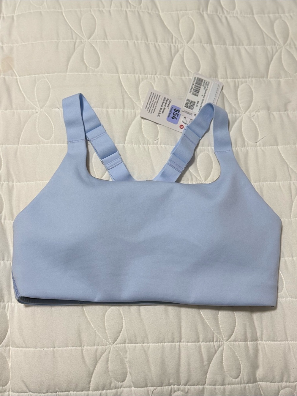 lululemon athletica Ultralu Square-Neck Workout Bra size 4 B/C - Blue NWT